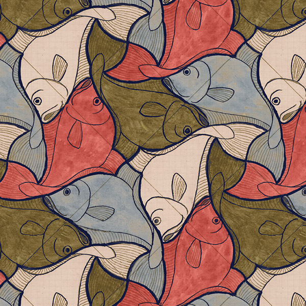 FISH レッド/ブルー