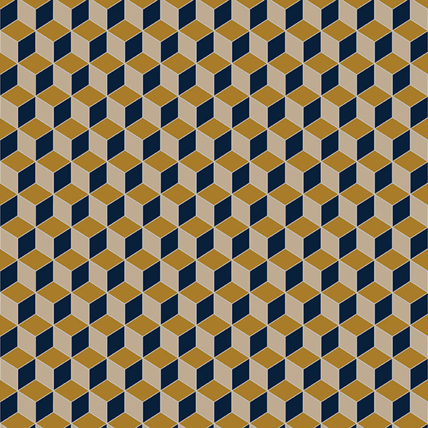 LITTLE CUBE ネイビー/ブラウン